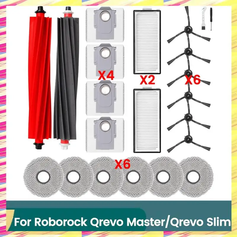ABJJ Accessories Kit For Roborock Qrevo Master/Slim Robot Vacuum Cleaner Parts Main Side Brush HEPA Filters Mop Pad Dust Bags
ABJJ Accessories Kit For Roborock Qrevo Master/Slim Robot Vacuum Cleaner Parts Main Side Brush HEPA Filters Mop Pad Dust Bags