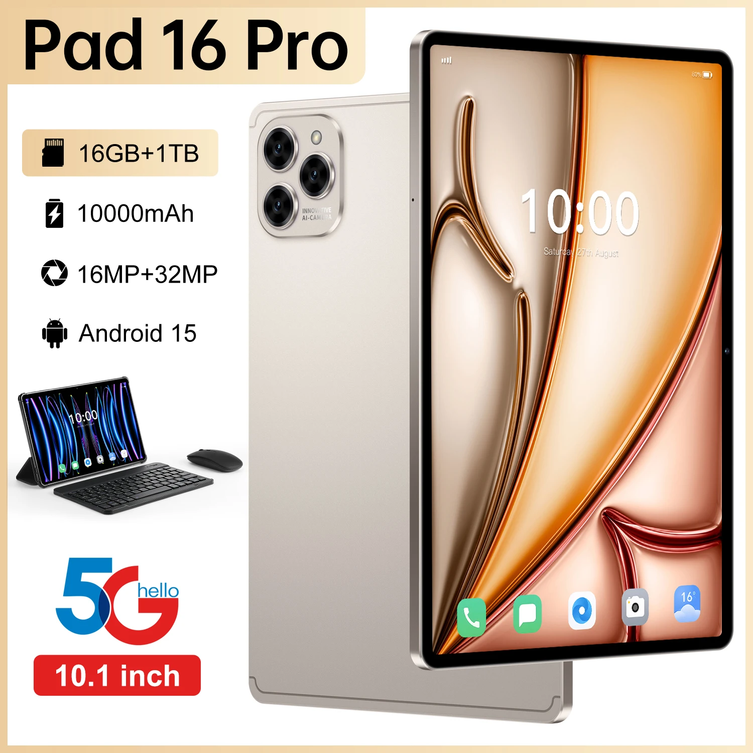 2026 NEW HOT Original Pad 16 Pro 10.1" Global Edition 5G 10000mAh 22GB 2TB Battery Dual SIM Video Call
2026 NEW HOT Original Pad 16 Pro 10.1" Global Edition 5G 10000mAh 22GB 2TB Battery Dual SIM Video Call