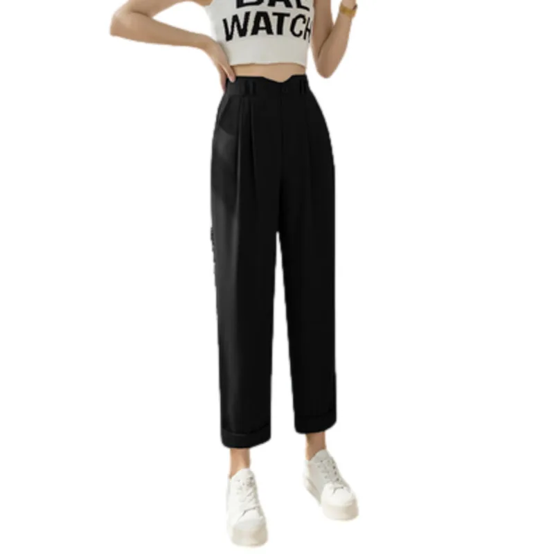 2023 Black Pink Suit Women's Nine Point Pants Irregular High Waist Leisure All-Match Streetwear Office Ladies Harem Thin Pocket
2023 Black Pink Suit Women's Nine Point Pants Irregular High Waist Leisure All-Match Streetwear Office Ladies Harem Thin Pocket