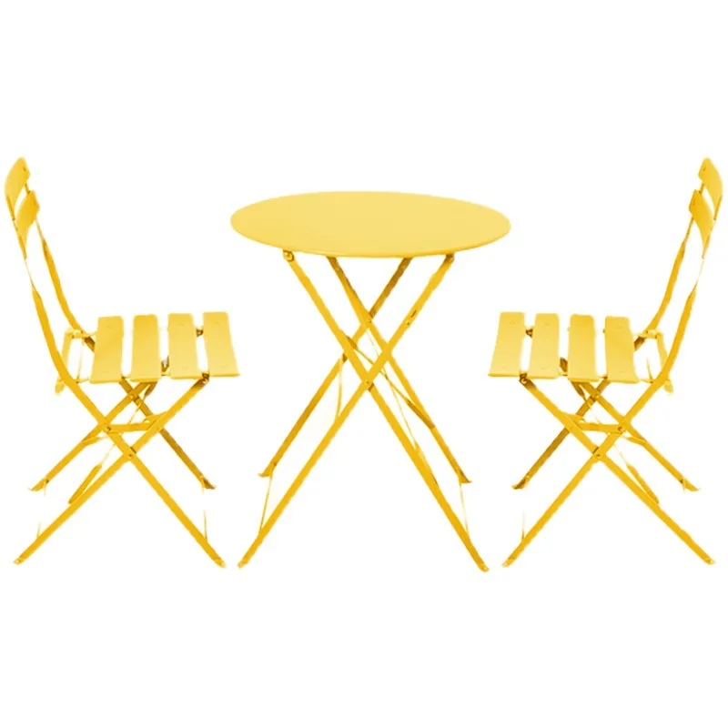 L # Outdoor Garden Courtyard Premium Steel Folding Courtyard Bistro Set 3-piece Foldable Balcony Tables And Chairs
L # Outdoor Garden Courtyard Premium Steel Folding Courtyard Bistro Set 3-piece Foldable Balcony Tables And Chairs