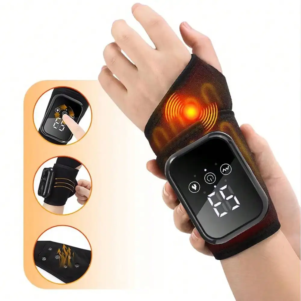 1pc Rechargeable Wrist Heating Pad With Massage, 3 Temperature & 3 Vibration Levels Adjustable, For Wrist & Ankle Relaxation, Suitable For Home, Gift, Work, Travel, Left & Right Hand
1pc Rechargeable Wrist Heating Pad With Massage, 3 Temperature & 3 Vibration Levels Adjustable, For Wrist & Ankle Relaxation, Suitable For Home, Gift, Work, Travel, Left & Right Hand