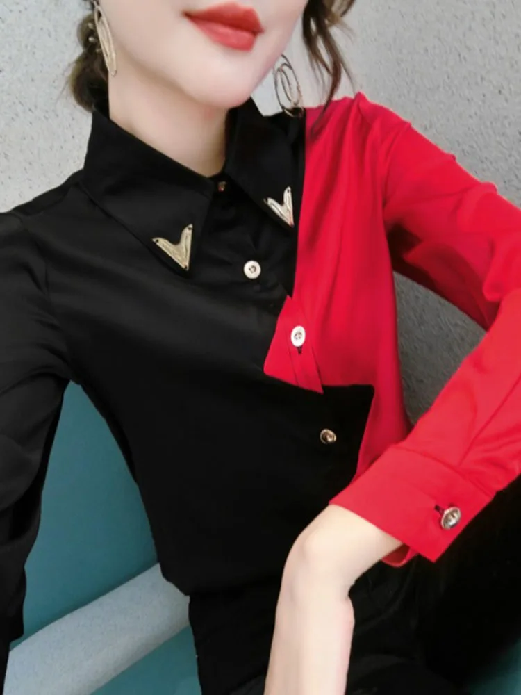 Vintage Shirt Women Elegant Office Ladies Blouses Y2k Korean Style Long Sleeve Oversize Patchwork Casual Tops Female
Vintage Shirt Women Elegant Office Ladies Blouses Y2k Korean Style Long Sleeve Oversize Patchwork Casual Tops Female