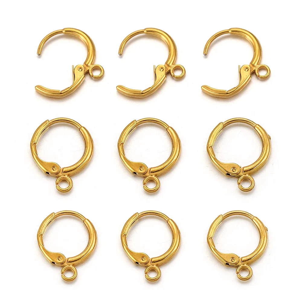 10pcs Stainless Steel Gold Plated Round Leverback Ear Clips European Style Earring for DIY Jewelry Making Accessories Wholesale
10pcs Stainless Steel Gold Plated Round Leverback Ear Clips European Style Earring for DIY Jewelry Making Accessories Wholesale
