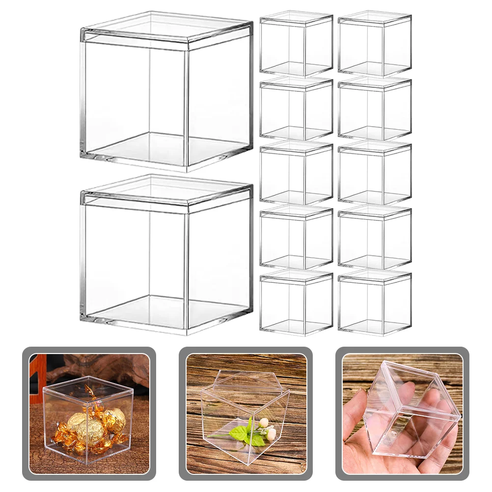 12 Pcs Acrylic Packaging Boxes Clear Mini ganizer Jewelry Chocolate Storage Square Candy Wrapping Favors Gift Container
12 Pcs Acrylic Packaging Boxes Clear Mini ganizer Jewelry Chocolate Storage Square Candy Wrapping Favors Gift Container