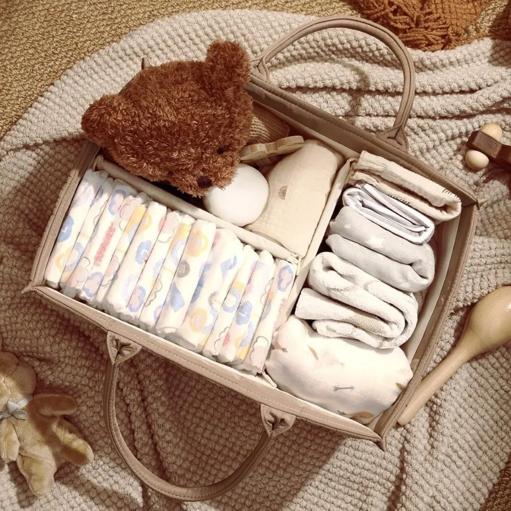 Large Capacity Baby Diaper Organizer Floral Beige Multifunctional Foldable Mommy Bag Multi-Pocket Portable Diaper Storage Bag
Large Capacity Baby Diaper Organizer Floral Beige Multifunctional Foldable Mommy Bag Multi-Pocket Portable Diaper Storage Bag