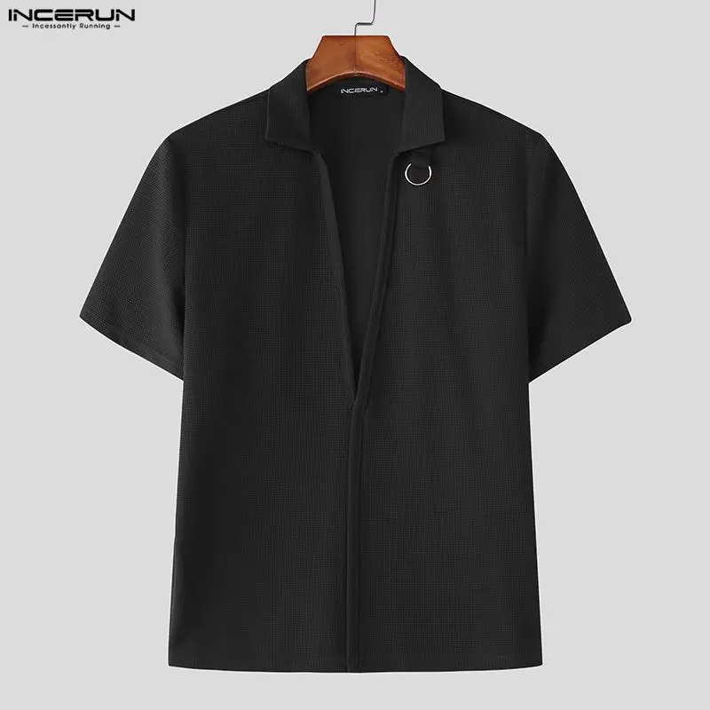 Мужская рубашка INCERUN, однотонная, с V-образным вырезом, с длинным рукавом, летняя мужская одежда, уличная одежда, корейский стиль, модные топы 2026, мужские рубашки
Мужская рубашка INCERUN, однотонная, с V-образным вырезом, с длинным рукавом, летняя мужская одежда, уличная одежда, корейский стиль, модные топы 2026, мужские рубашки