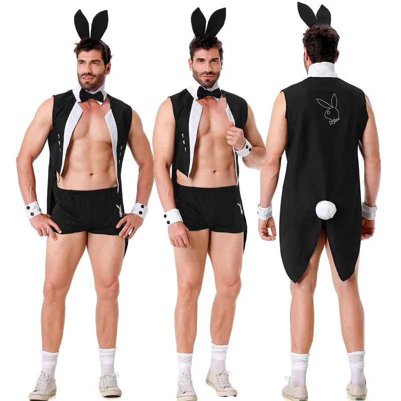 Хэллоуин, новые европейские и американские стили, мужская сексуальная униформа, бар, дворецкий, кролик, карнавальный костюм, комплект для выступлений
Хэллоуин, новые европейские и американские стили, мужская сексуальная униформа, бар, дворецкий, кролик, карнавальный костюм, комплект для выступлений