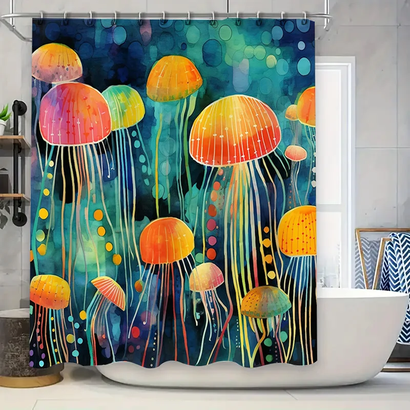 Artistic Jellyfish Shower Curtain Vibrant Unique Wall Decor for Your Bathroom (Green Blue Red Yellow Orange Pink Purple) [Curtai
Artistic Jellyfish Shower Curtain Vibrant Unique Wall Decor for Your Bathroom (Green Blue Red Yellow Orange Pink Purple) [Curtai