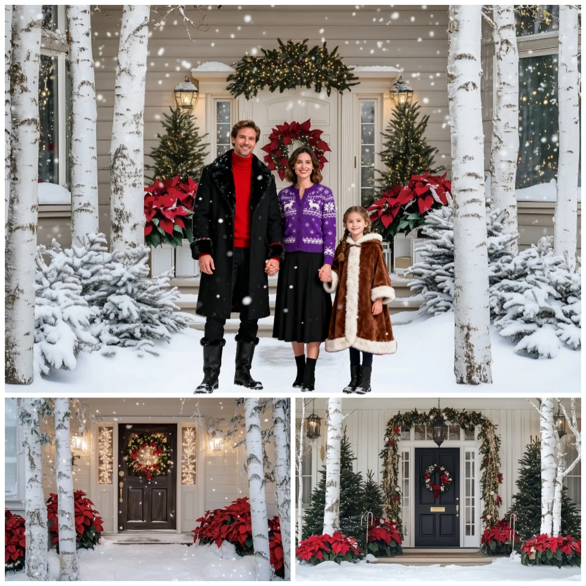 Christmas House Entrance Backgrounds Trees Wreath Snow Backdrop For Children Teens Couples Photography Studio Xmas Event Decor
Christmas House Entrance Backgrounds Trees Wreath Snow Backdrop For Children Teens Couples Photography Studio Xmas Event Decor