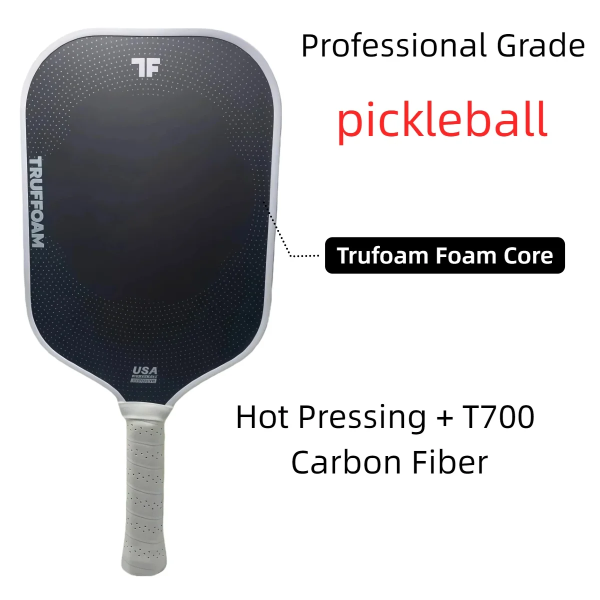 Ракетка для пиклбола CRBN в том же стиле, что и TRUFOAM, с высокоплотным наполнителем.
Ракетка для пиклбола CRBN в том же стиле, что и TRUFOAM, с высокоплотным наполнителем.