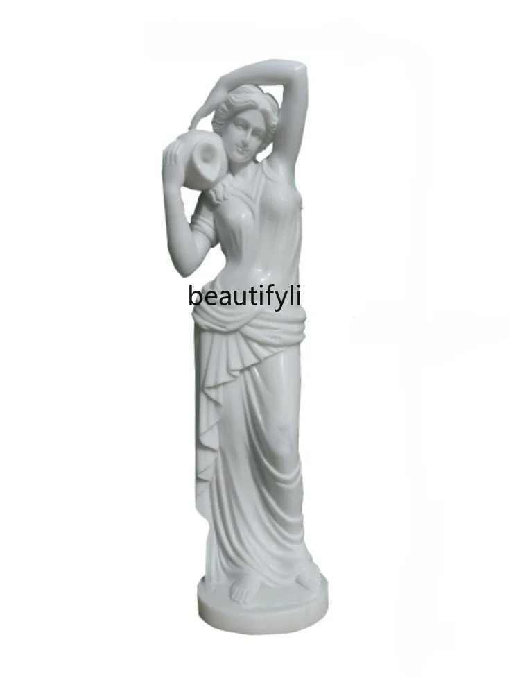 Statua figura marmo bianco di stile europeo marmo che tiene gli ornamenti scultura pietra della fontana di acqua
Statua figura marmo bianco di stile europeo marmo che tiene gli ornamenti scultura pietra della fontana di acqua