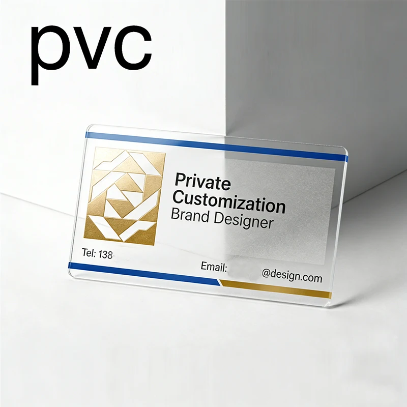 Custom PVC Transparent Business Cards Color Printing Foil Stamped Matte Texture Cards Personalized Custom Printing Business Card
Custom PVC Transparent Business Cards Color Printing Foil Stamped Matte Texture Cards Personalized Custom Printing Business Card