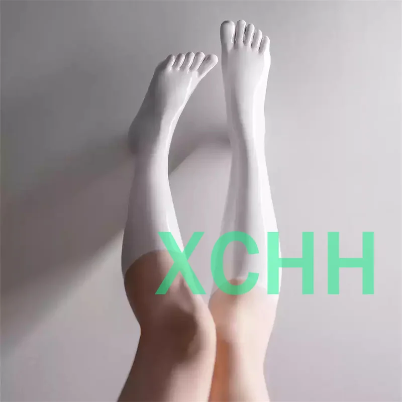 Unisex Mould Made White Latex Rubber Toes Socks Fetish Black Middle Knee Stocking Halloween Club Wear for Men Women
Unisex Mould Made White Latex Rubber Toes Socks Fetish Black Middle Knee Stocking Halloween Club Wear for Men Women