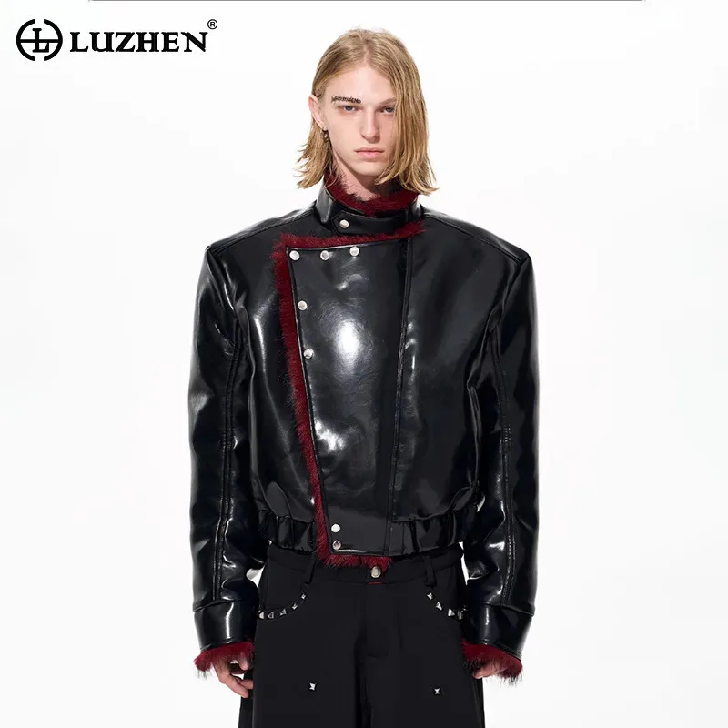 LUZHEN 2025 Winter New Original Cross Placket Faux Fur Warm Stand Neck Padded Leather Jacket Men Fashion Motorcycles Coat JY5443
LUZHEN 2025 Winter New Original Cross Placket Faux Fur Warm Stand Neck Padded Leather Jacket Men Fashion Motorcycles Coat JY5443
