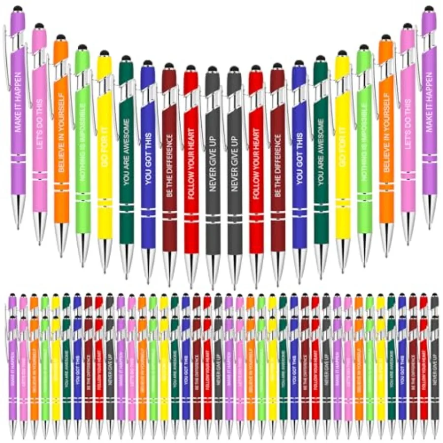 0 Pcs Inspirational Pens - Motivational Ballpoint Bulk Pens with quotes Stylus Tip Gifts for School Coworkers Office Supplies B
0 Pcs Inspirational Pens - Motivational Ballpoint Bulk Pens with quotes Stylus Tip Gifts for School Coworkers Office Supplies B