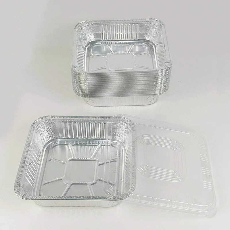 Aluminum Foil Pans Square 1400ml Heavy Duty Disposable Baking Trays Oven Air Fryer Toaster Silver Aluminum Food Containers
Aluminum Foil Pans Square 1400ml Heavy Duty Disposable Baking Trays Oven Air Fryer Toaster Silver Aluminum Food Containers