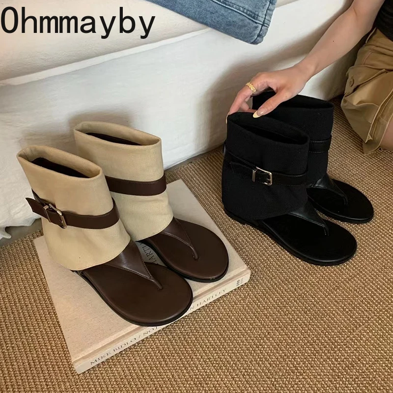 Retro Style Women's Clip Toe Ankle Boots Elegant Belt Buckle Summer Flats Sandalias Booties for Ladies
Retro Style Women's Clip Toe Ankle Boots Elegant Belt Buckle Summer Flats Sandalias Booties for Ladies