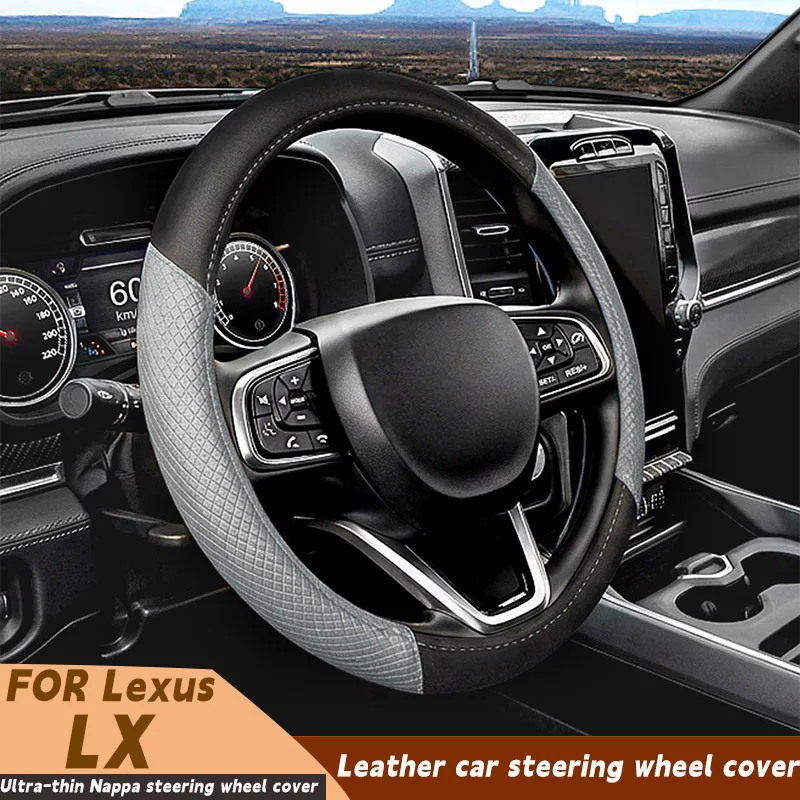 Nappa Leather Car Steering Wheel Cover For Lexus LX570 LX470 LX600 LX700h 2012-2025 Hand-sewn Non-slip Auto Steering Wheel Cover
Nappa Leather Car Steering Wheel Cover For Lexus LX570 LX470 LX600 LX700h 2012-2025 Hand-sewn Non-slip Auto Steering Wheel Cover