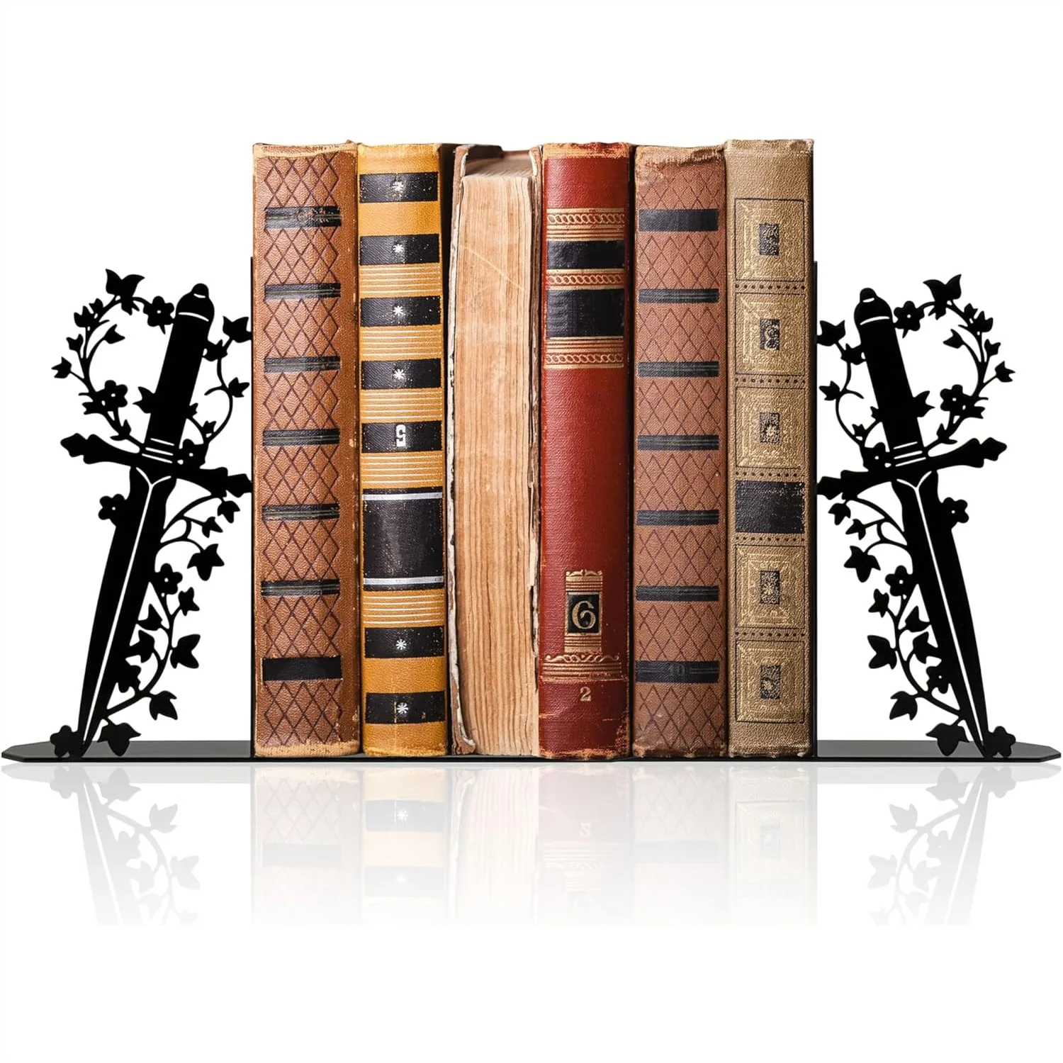 Dagger Bookends for Shelves, Decorative Metal Book Ends for Home Office with Non-Slip Base, Unique Gift for Book Lovers
Dagger Bookends for Shelves, Decorative Metal Book Ends for Home Office with Non-Slip Base, Unique Gift for Book Lovers
