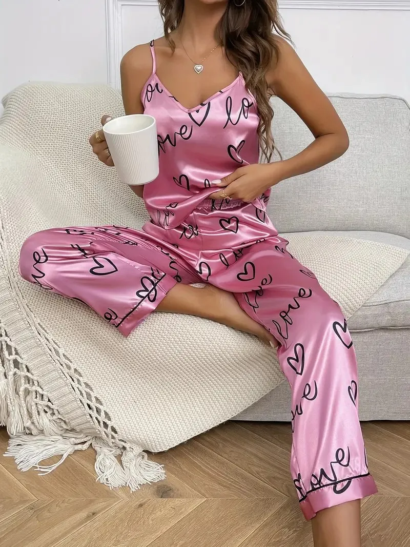 Women Sexy Pajama Set Lingerie Sleepwear Faux Silk Pajamas Saitn Nightwear Sleeveless Pajamas Set Home Wear Pyjama Femme Pyjamas
Women Sexy Pajama Set Lingerie Sleepwear Faux Silk Pajamas Saitn Nightwear Sleeveless Pajamas Set Home Wear Pyjama Femme Pyjamas