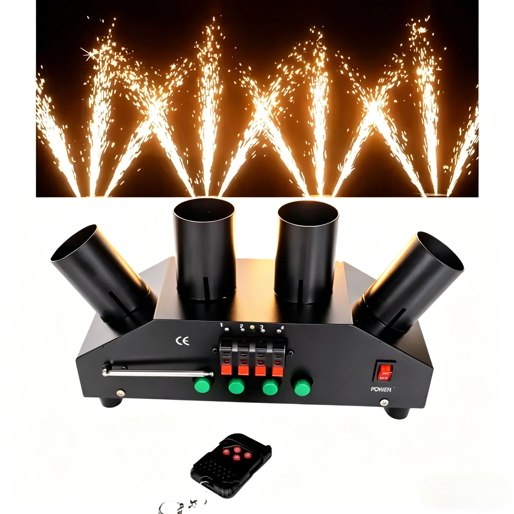 Cold Spark Fountain 4-Pin Remote Control Ignition System Indoor Outdoor Stage Spark Machine for Wedding Party Birthday Club Deco
Cold Spark Fountain 4-Pin Remote Control Ignition System Indoor Outdoor Stage Spark Machine for Wedding Party Birthday Club Deco