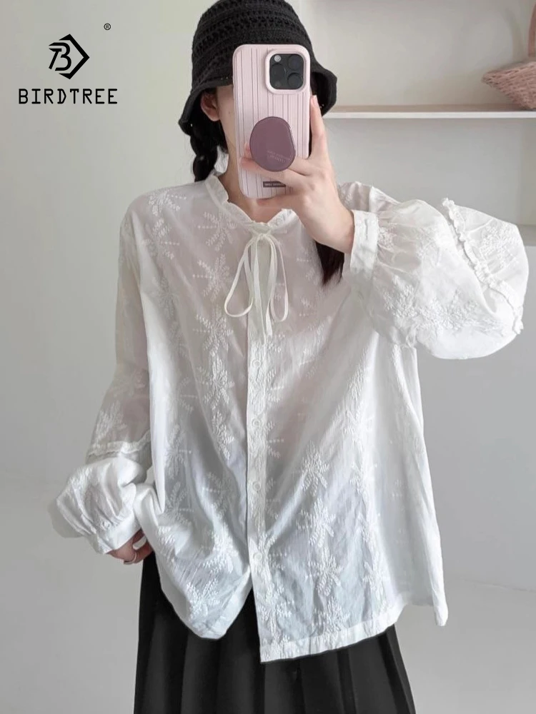 New 2026 Summer Women Cotton Long Sleeve Shirt, Ruffled Embroidery, Mori Girl French Court Style Sweet Loose Blouse T66633CC
New 2026 Summer Women Cotton Long Sleeve Shirt, Ruffled Embroidery, Mori Girl French Court Style Sweet Loose Blouse T66633CC