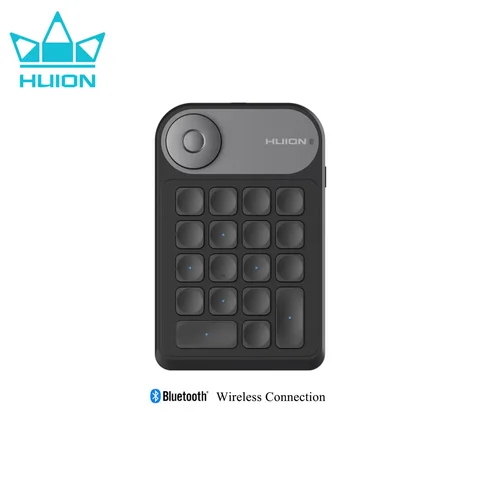 HUION Keydial Mini K20 clavier sans fil Bluetooth 5.0 connectivité Portable, avec cadran 5 touches Anti-image fantôme 18 touches personnalisées