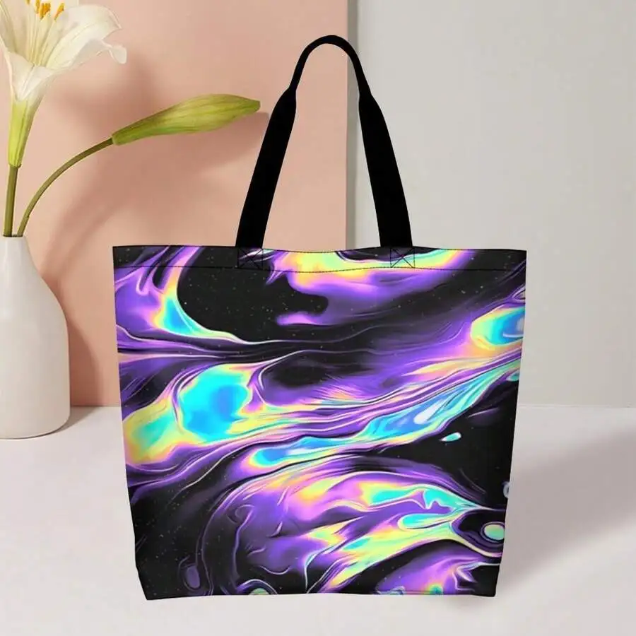 Galaxy Nebula Abstract Print Tote Bag Purple Blue Casual Shoulder Bag For Adults
Galaxy Nebula Abstract Print Tote Bag Purple Blue Casual Shoulder Bag For Adults