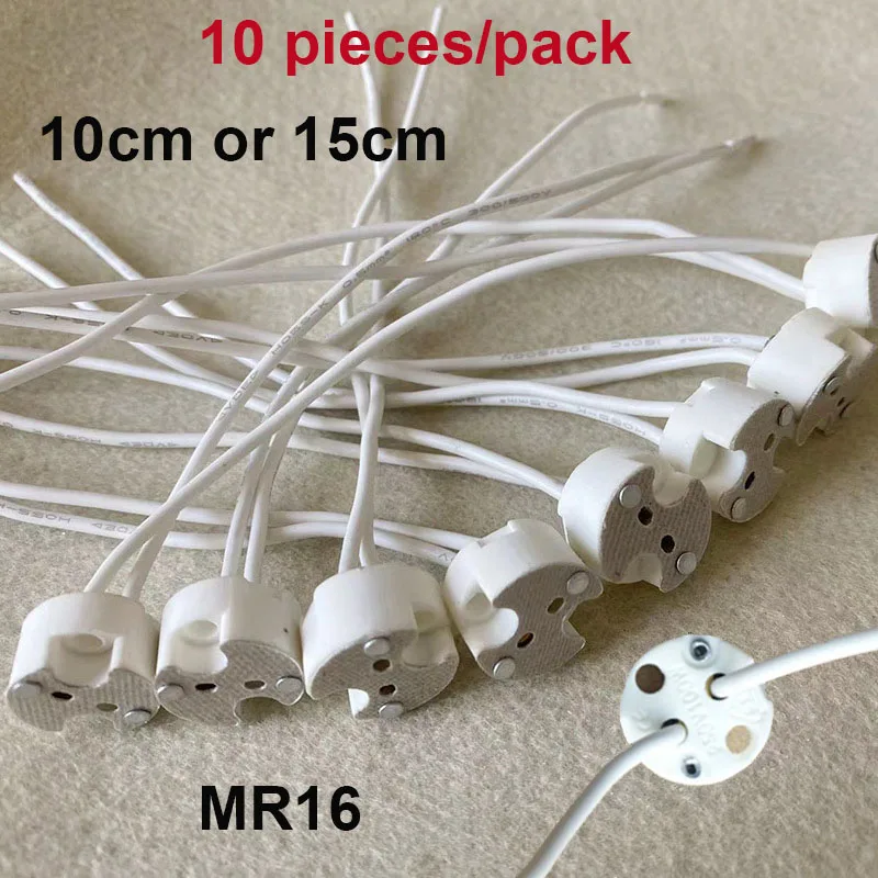 (10cm or 15cm Silicon cable) 10pcs/pack Ceramic MR16 GU5.3 Lamp Holder Socket Base Adapter Extension Wire Connector Socket
(10cm or 15cm Silicon cable) 10pcs/pack Ceramic MR16 GU5.3 Lamp Holder Socket Base Adapter Extension Wire Connector Socket