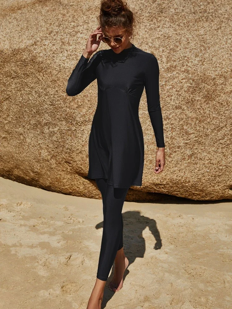 2PCS Burkini Muslim Modest Swimwear Women Quick Dry Long Sleeve Swimsuit Summer Conservative Beachwear Plus Size Bathing Suit XL
2PCS Burkini Muslim Modest Swimwear Women Quick Dry Long Sleeve Swimsuit Summer Conservative Beachwear Plus Size Bathing Suit XL