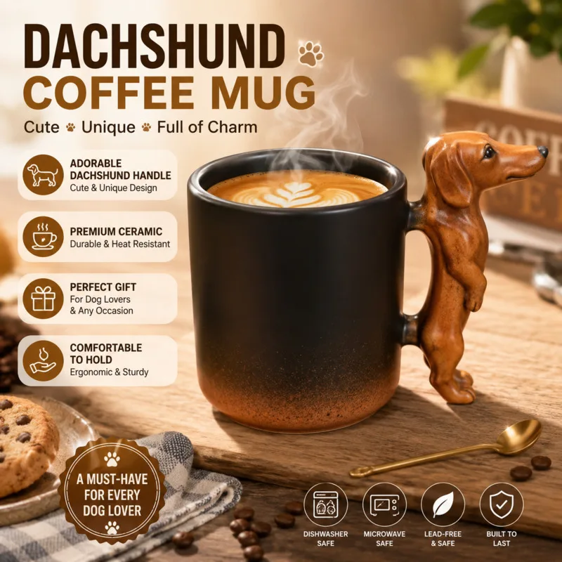 3D Cute Dachshund Sausage Dog Coffee Mug Resin Novelty Cup Gift For Dog Lovers Birthday Fun Christmas Home Office Dog Decor New
3D Cute Dachshund Sausage Dog Coffee Mug Resin Novelty Cup Gift For Dog Lovers Birthday Fun Christmas Home Office Dog Decor New