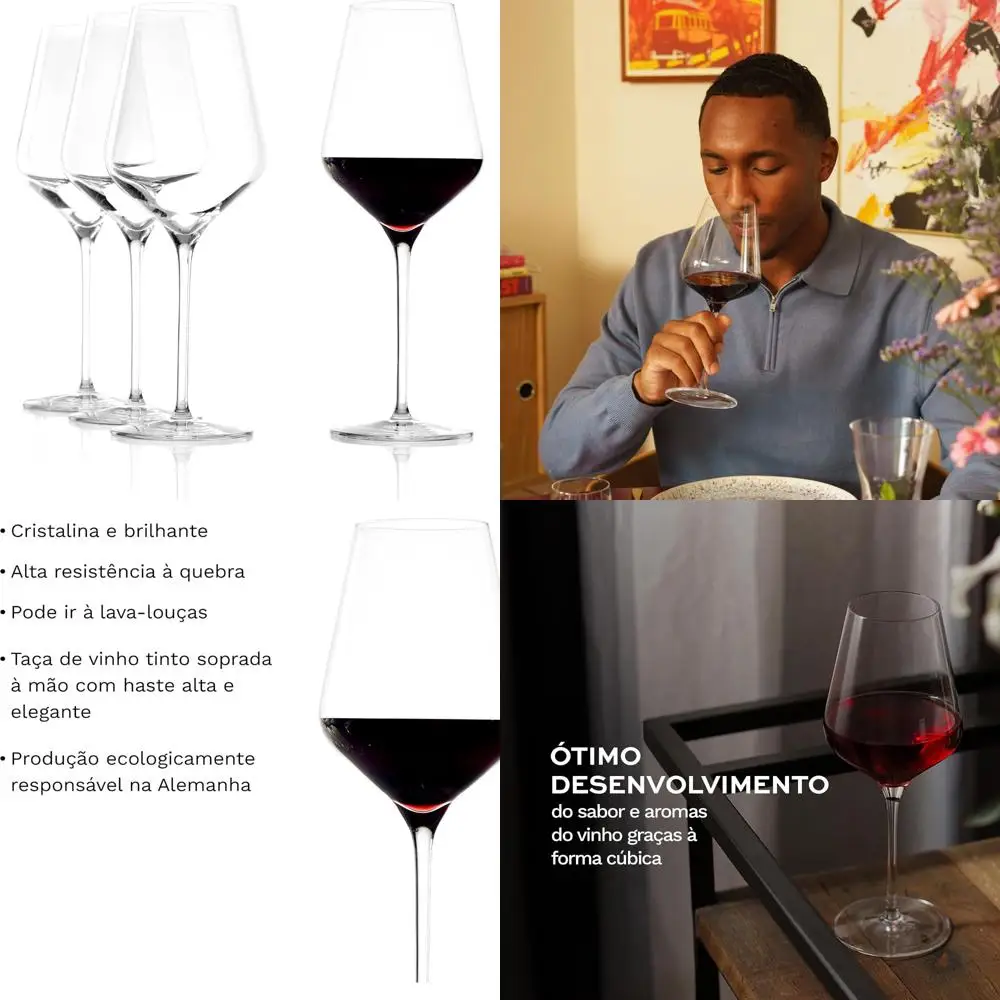 Stölzle Lausitz Red Wine Glasses 4 Set (QUATROPHIL). Dishwasher Safe Red Wine Glasses (20 fl oz). Durable Crystal Glasses - Genu
Stölzle Lausitz Red Wine Glasses 4 Set (QUATROPHIL). Dishwasher Safe Red Wine Glasses (20 fl oz). Durable Crystal Glasses - Genu