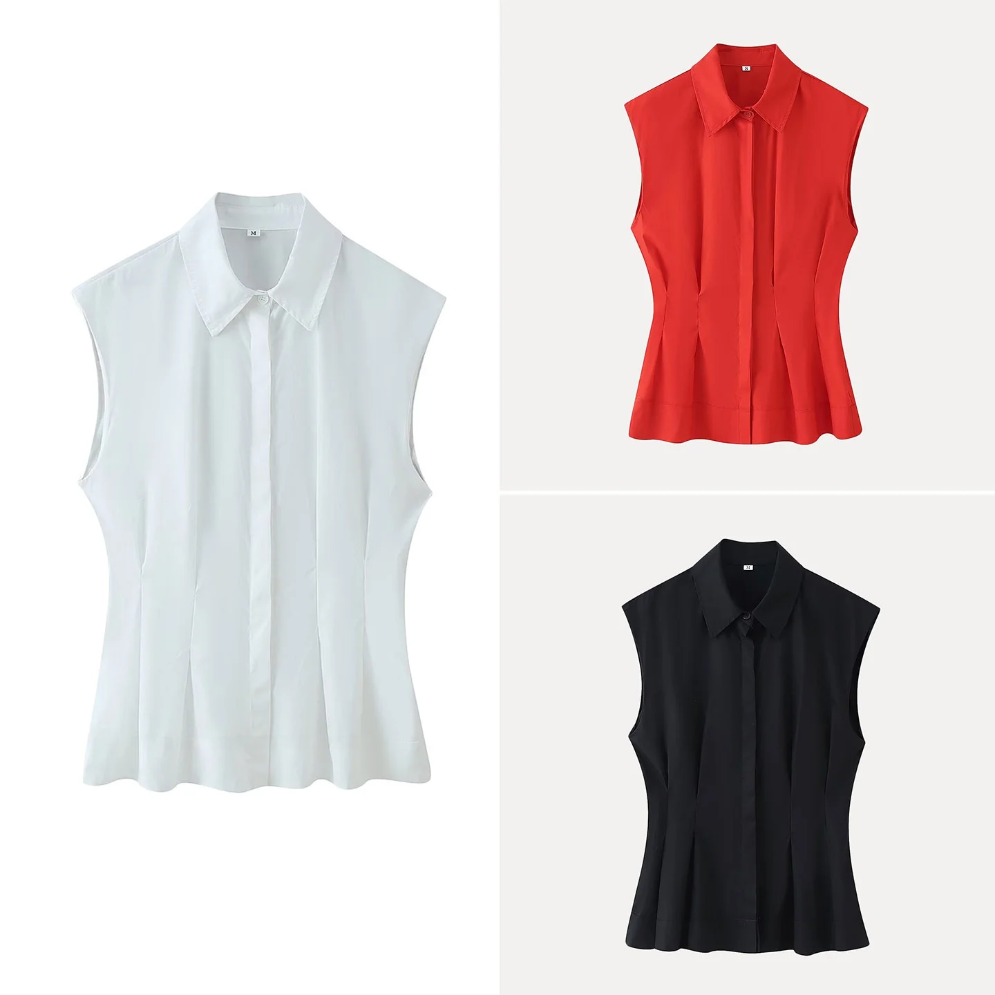 Women's Fashionable Sleeveless Pure Color Shirt Collared Versatile Summer 2026 Clothing Style Slimming Effect European Brand
Women's Fashionable Sleeveless Pure Color Shirt Collared Versatile Summer 2026 Clothing Style Slimming Effect European Brand