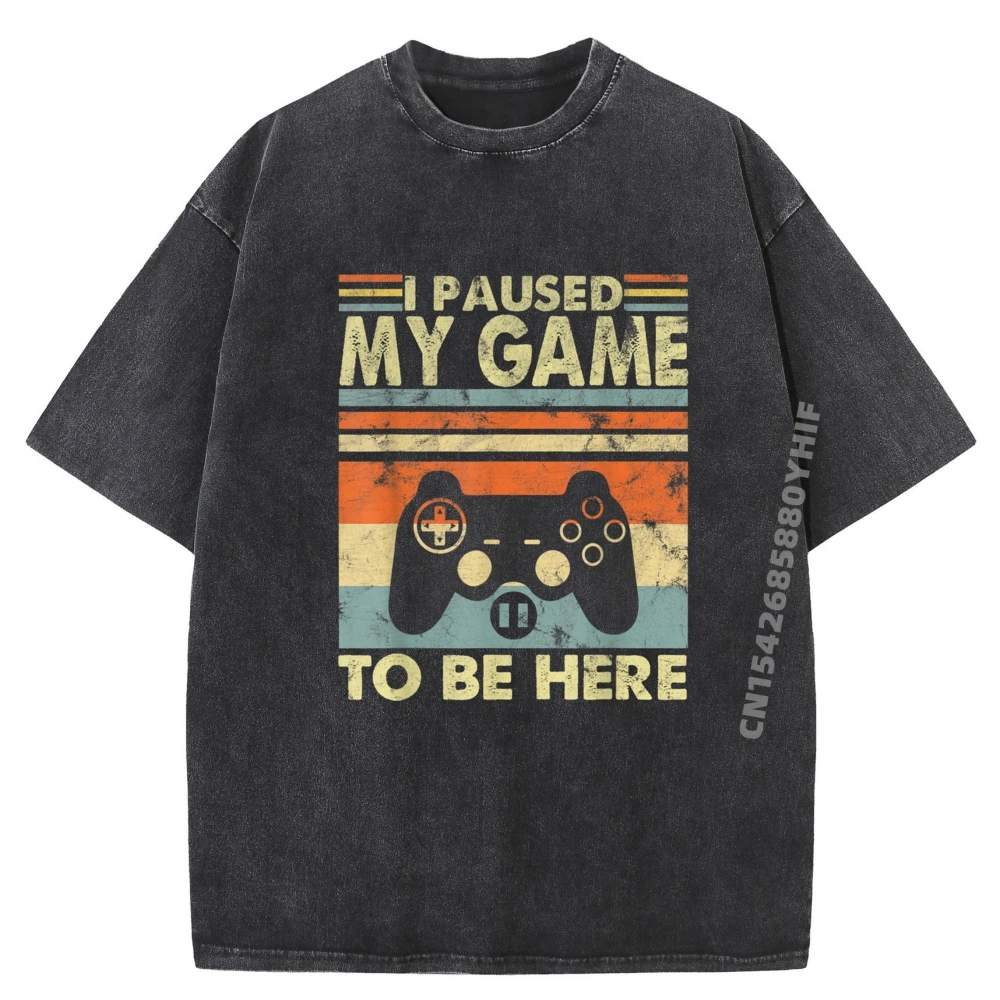 Video Games Gaming Appareli Paused Men T-shirt Classic Graphic Mens Tops Tees Vintage Washed Tee-Shirt
Video Games Gaming Appareli Paused Men T-shirt Classic Graphic Mens Tops Tees Vintage Washed Tee-Shirt