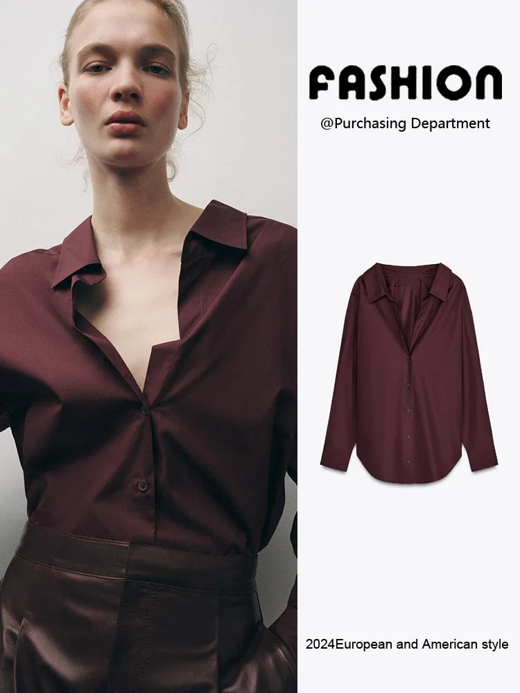 Весна 2025: Новая женская повседневная комфортная блузка с длинным рукавом, классическим воротником, из смесового шелка, для офиса и на каждый день, модная и универсальная.
Весна 2025: Новая женская повседневная комфортная блузка с длинным рукавом, классическим воротником, из смесового шелка, для офиса и на каждый день, модная и универсальная.