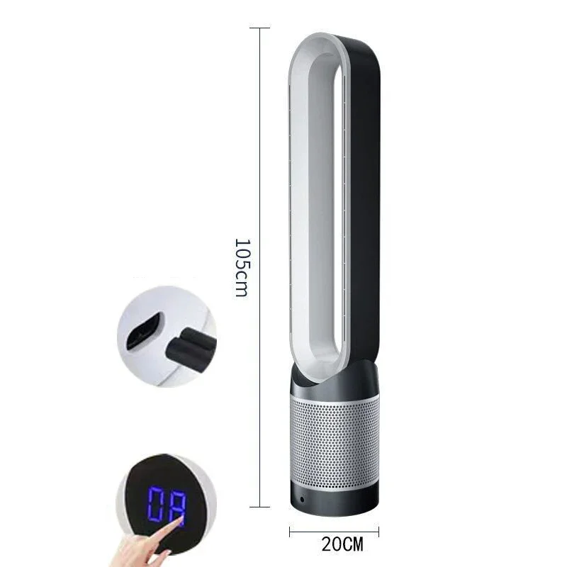 40W Electric Blade-less Fan with 8-Speed Settings and 42-Inch Air Purification and Circulation—3-in-1 Functionality
40W Electric Blade-less Fan with 8-Speed Settings and 42-Inch Air Purification and Circulation—3-in-1 Functionality