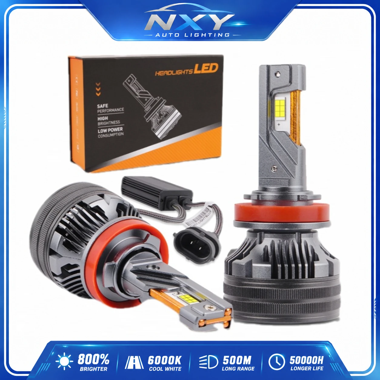 NXY Q7 150W LED Headlight Bulb Triple Copper Tube Super Bright High Power Car Light Retrofit H4 H7 H11 Canbus Plug and Play Lamp
NXY Q7 150W LED Headlight Bulb Triple Copper Tube Super Bright High Power Car Light Retrofit H4 H7 H11 Canbus Plug and Play Lamp