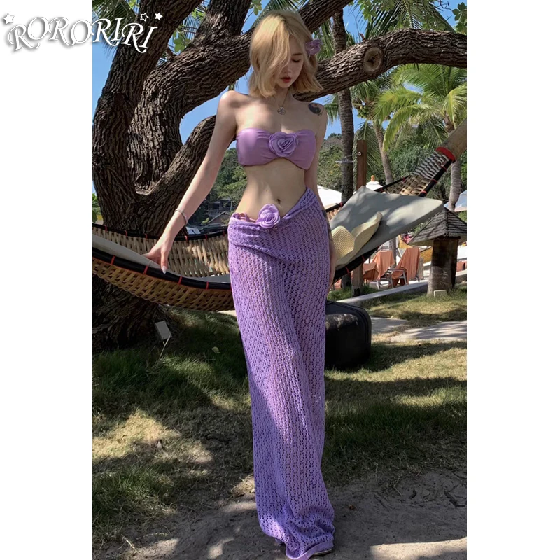 RORORIRI Floral Bra Top Maxi Skirt Women Three piece set Sexy Corset Top Hollow Long Sleeves Overlay Dress Beach Holiday Clothes
RORORIRI Floral Bra Top Maxi Skirt Women Three piece set Sexy Corset Top Hollow Long Sleeves Overlay Dress Beach Holiday Clothes
