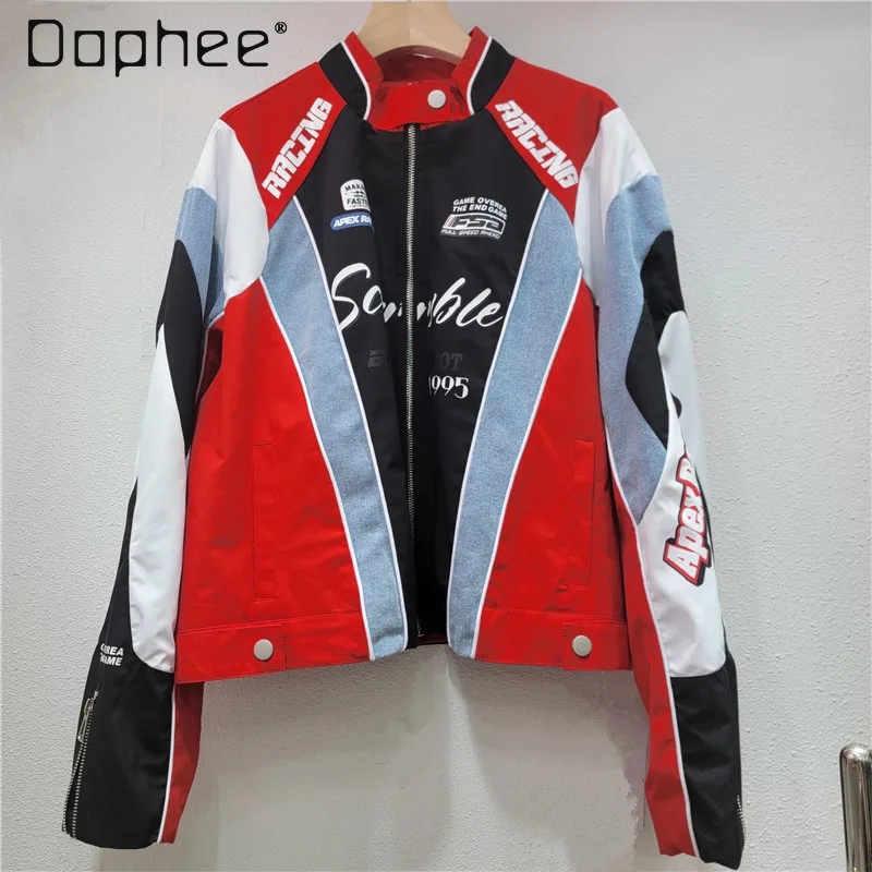 Осень 202, новая модная брендовая модная короткая куртка для женщин, воротник-стойка, цветная мотоциклетная бейсбольная куртка, женское пальто
Осень 202, новая модная брендовая модная короткая куртка для женщин, воротник-стойка, цветная мотоциклетная бейсбольная куртка, женское пальто