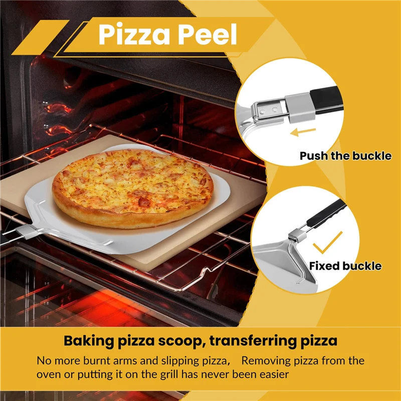 Durable Folding Aluminum Pizza Peel For Pizza Stone,Professional Home Use Pizza Shovel For Baking Pizza And Cake On Oven & Grill
Durable Folding Aluminum Pizza Peel For Pizza Stone,Professional Home Use Pizza Shovel For Baking Pizza And Cake On Oven & Grill