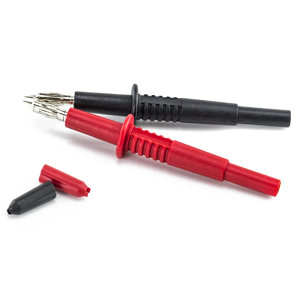 2PCS Test Pen Pin Test Probe Tips Electrical Connector 2mm Lantern Shape Test Probe 4mm Banana Socket for Multi-meter Red Black
2PCS Test Pen Pin Test Probe Tips Electrical Connector 2mm Lantern Shape Test Probe 4mm Banana Socket for Multi-meter Red Black