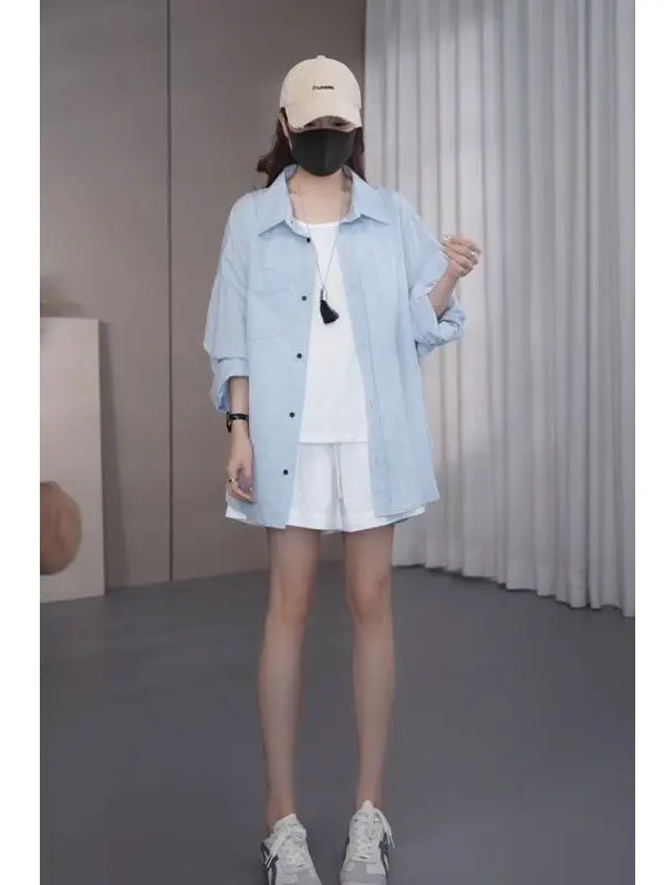 plus Size 300 Pounds Women's Casual Shirt Summer Versatile Coat Loose Fit Breathable Skin-Friendly Long Sleeve Button up
plus Size 300 Pounds Women's Casual Shirt Summer Versatile Coat Loose Fit Breathable Skin-Friendly Long Sleeve Button up