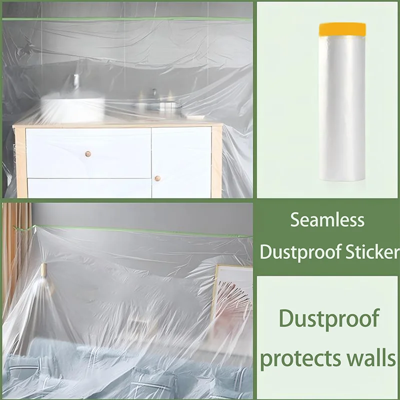 7M Dust-proof film, paint masking tape for decoration, car painting protective film, thin film paper, furniture dust protection
7M Dust-proof film, paint masking tape for decoration, car painting protective film, thin film paper, furniture dust protection