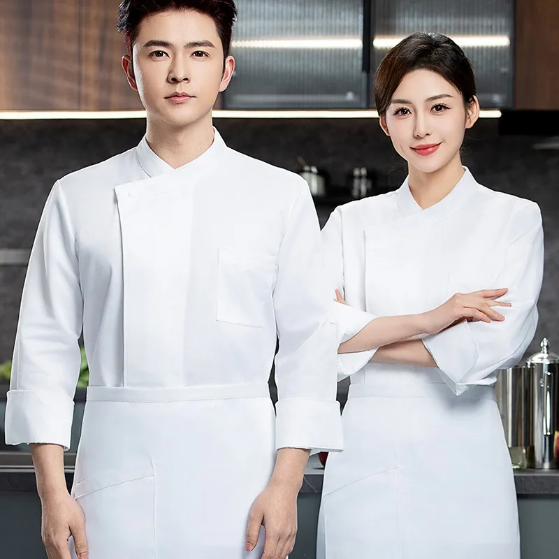 White Kitchen Chef Work Clothes Men's Long Sleeve Hotel Executive Chef Restaurant Baking Cake Shop Decoration
White Kitchen Chef Work Clothes Men's Long Sleeve Hotel Executive Chef Restaurant Baking Cake Shop Decoration