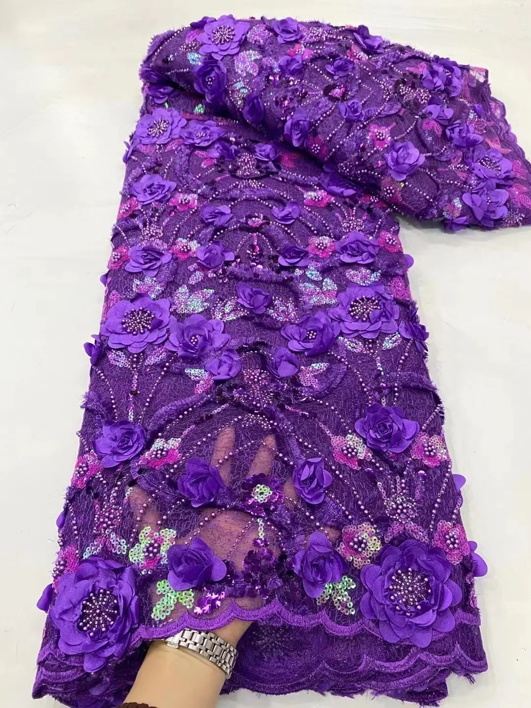 Fashion 3D Flower Embroidery Lace Fabric Pink Sequins Lace Fabrics 2024 Luxury Nigerian Quality African Mesh Lace With Stones
Fashion 3D Flower Embroidery Lace Fabric Pink Sequins Lace Fabrics 2024 Luxury Nigerian Quality African Mesh Lace With Stones