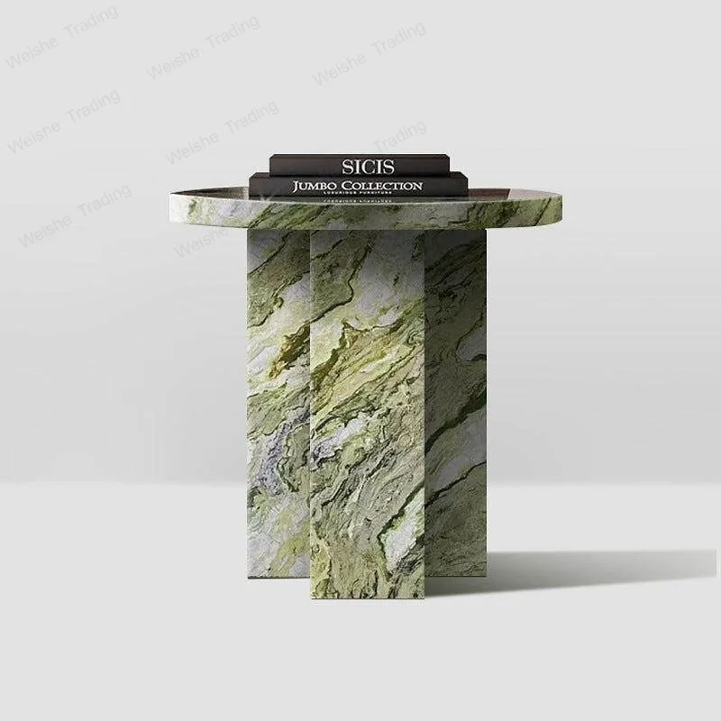Natural marble edge several round light luxury movable living room designer table
Natural marble edge several round light luxury movable living room designer table