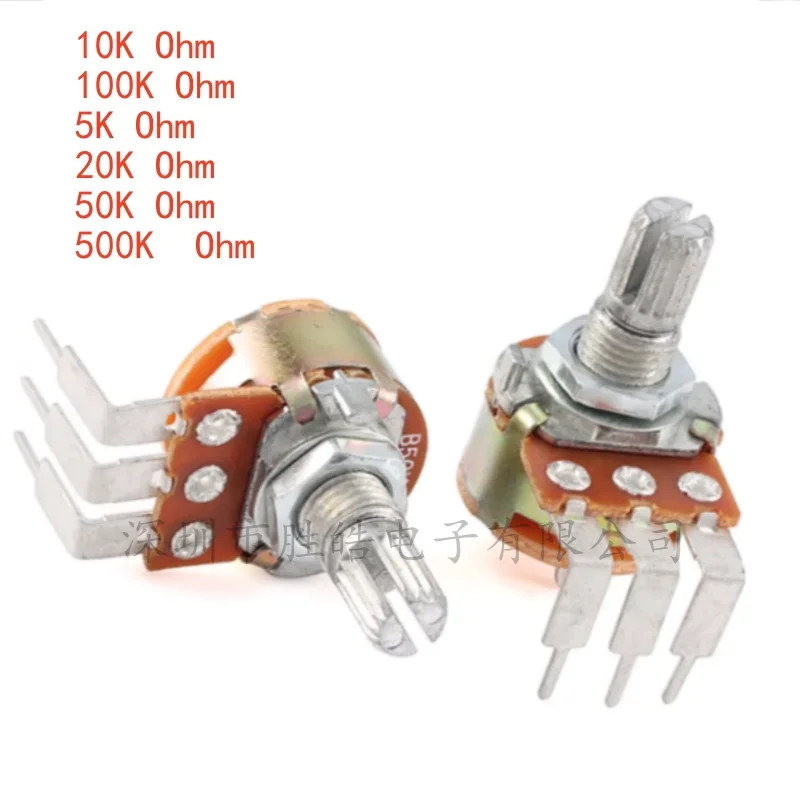 (5PCS) NEW WH148 15mm Shaft 3Pin Nuts Washers B5K B10K B20K B50K B100K B500K Linear Potentiometer Bending Feet with Switch
(5PCS) NEW WH148 15mm Shaft 3Pin Nuts Washers B5K B10K B20K B50K B100K B500K Linear Potentiometer Bending Feet with Switch