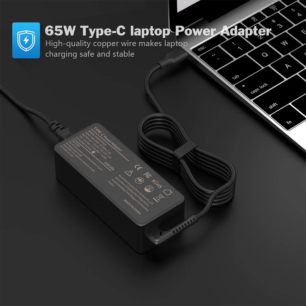 65W USB-C Charger Power supply Adapter Replacement cord for Acer aspire Chromebook R13 11 11A G6 EE Convertible CB5-312T N16Q12
65W USB-C Charger Power supply Adapter Replacement cord for Acer aspire Chromebook R13 11 11A G6 EE Convertible CB5-312T N16Q12