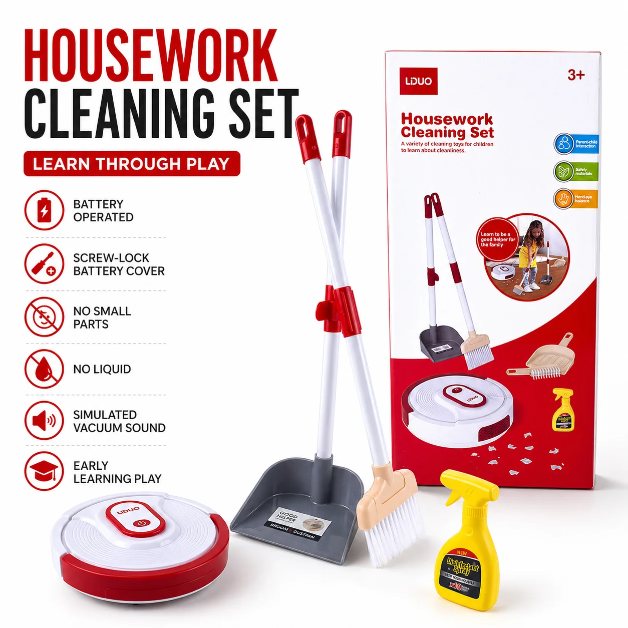 Simulation Kids Sweeper Toy With Sound Effect Rotatable Floor Cleaning Pretend Play Game With Broom Dustpan Brush For 3+ Childre
Simulation Kids Sweeper Toy With Sound Effect Rotatable Floor Cleaning Pretend Play Game With Broom Dustpan Brush For 3+ Childre