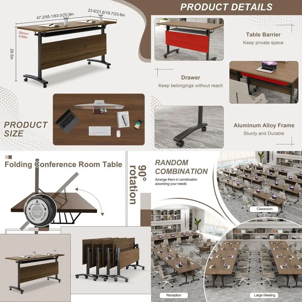 Регулируемые столы для семинаров на колесиках для офисов и учебных классов (комплект из 4 штук, 55,1 дюйма)
Регулируемые столы для семинаров на колесиках для офисов и учебных классов (комплект из 4 штук, 55,1 дюйма)